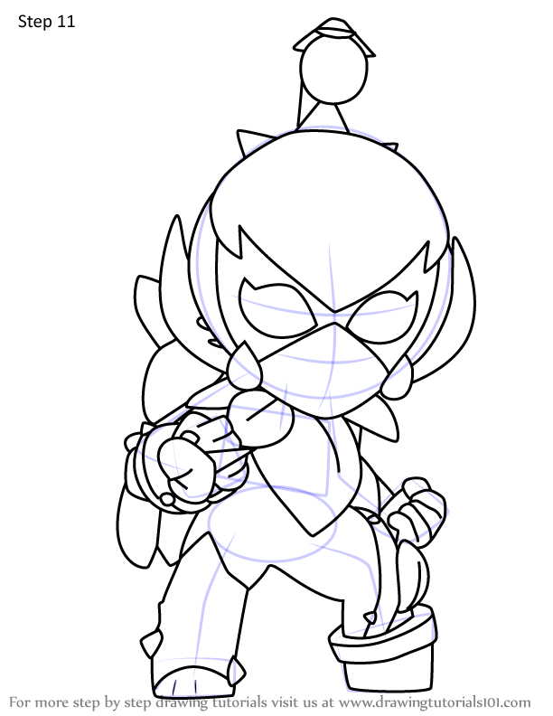 How to Draw Lily from Brawl Stars (Brawl Stars) Step