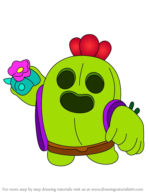 Learn How To Draw Spike From Brawl Stars Brawl Stars Step By Step Drawing Tutorials - brawl stars spike super attack png