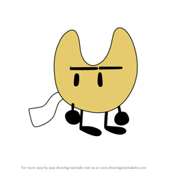 How to Draw Fortune Cookie from Burger Brawl