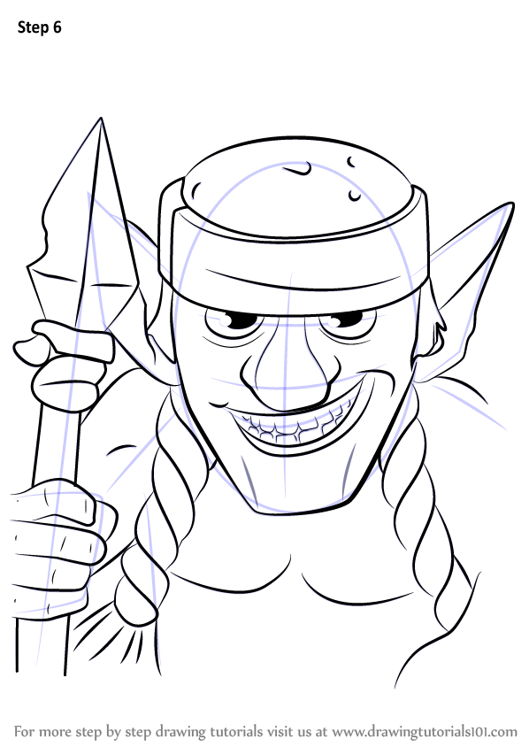 Learn How to Draw Spear Goblins from Clash Royale (Clash Royale) Step