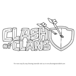 How to Draw Clash of Clans Logo
