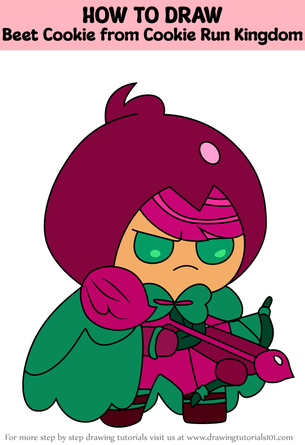 How to Draw Beet Cookie from Cookie Run Kingdom (Cookie Run: Kingdom