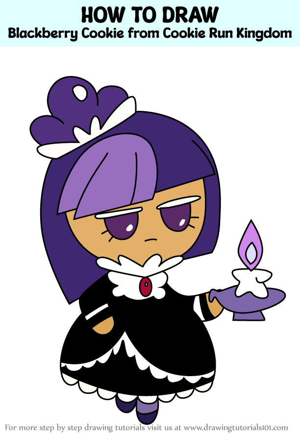 How to Draw Blackberry Cookie from Cookie Run Kingdom (Cookie Run