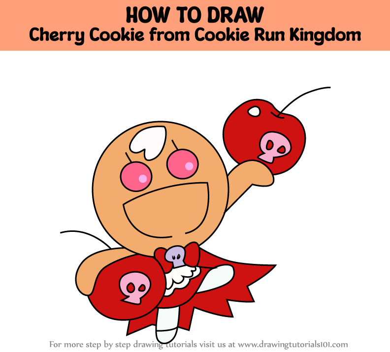 How to Draw Cherry Cookie from Cookie Run Kingdom (Cookie Run: Kingdom