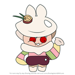 How to Draw Moon Rabbit Cookie from Cookie Run Kingdom