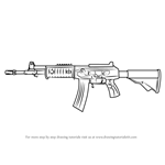 How to Draw Galil AR from Counter Strike
