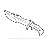 How to Draw Huntsman Knife from Counter Strike