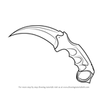 How to Draw Karambit from Counter Strike