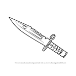 How to Draw M9 Bayonet from Counter Strike