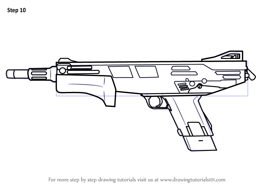 How to Draw MAG-7 from Counter Strike (Counter Strike) Step by Step ...