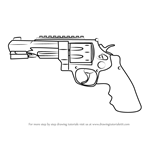 How to Draw R8 Revolver from Counter Strike