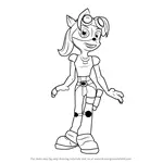 How to Draw Coco Bandicoot from Crash Bandicoot