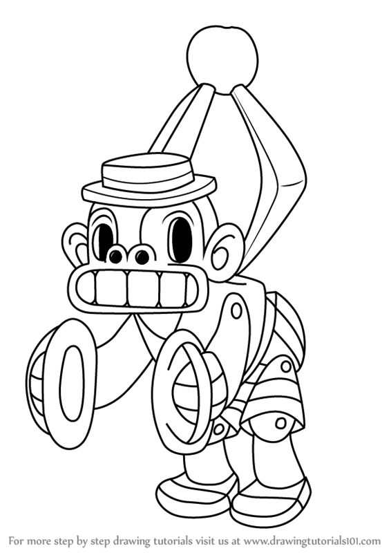 Learn How to Draw Mr. Chimes from Cuphead (Cuphead) Step by Step