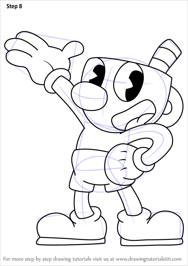 Learn How to Draw Mugman from Cuphead (Cuphead) Step by Step : Drawing