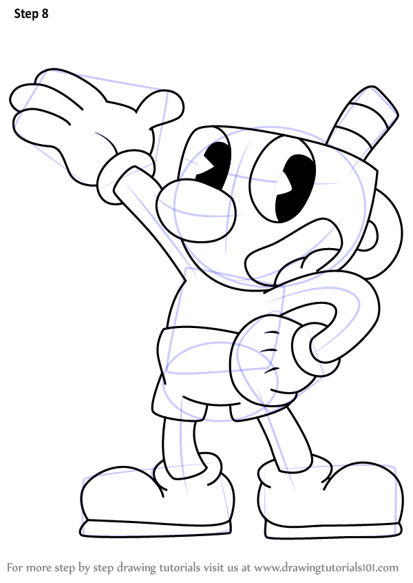 Learn How to Draw Mugman from Cuphead (Cuphead) Step by Step : Drawing