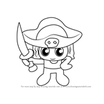 How to Draw Pirate Girl from Cuphead