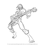 How to Draw Lord Raptor from Darkstalkers