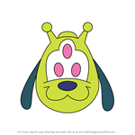 How to Draw Alien Pluto from Disney Emoji Blitz