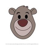 How to Draw Baloo from Disney Emoji Blitz