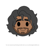 How to Draw Bruno from Disney Emoji Blitz