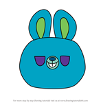 How to Draw Bunny from Disney Emoji Blitz