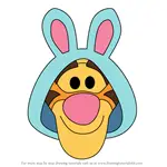 How to Draw Bunny Tigger from Disney Emoji Blitz