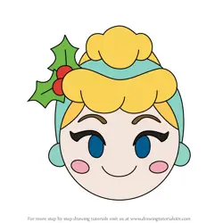 How to Draw Holiday Cinderella from Disney Emoji Blitz