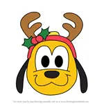 How to Draw Holiday Pluto from Disney Emoji Blitz