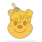 How to Draw Honey Cake Pooh from Disney Emoji Blitz