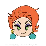 How to Draw Madame Medusa from Disney Emoji Blitz