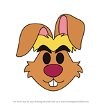 How to Draw March Hare from Disney Emoji Blitz