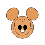 How to Draw Mickey Mouse from Disney Emoji Blitz