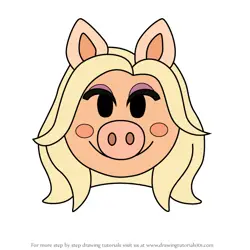 How to Draw Miss Piggy from Disney Emoji Blitz