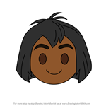 How to Draw Mowgli from Disney Emoji Blitz
