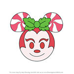 How to Draw Peppermint Minnie from Disney Emoji Blitz