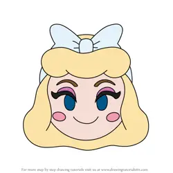 How to Draw Pink Dress Cinderella from Disney Emoji Blitz