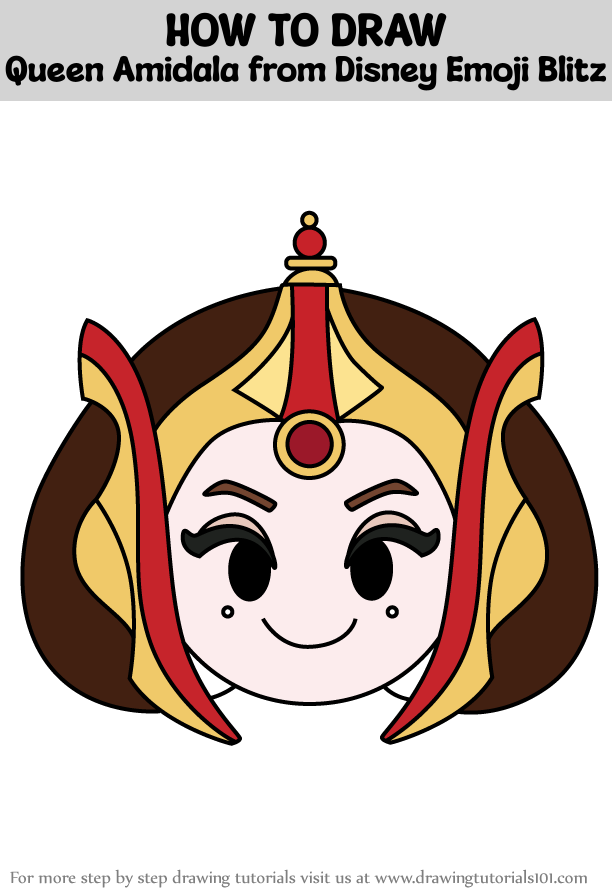 How to Draw Queen Amidala from Disney Emoji Blitz (Disney Emoji Blitz