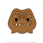 How to Draw Rancor from Disney Emoji Blitz