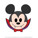 How to Draw Vampire Mickey from Disney Emoji Blitz