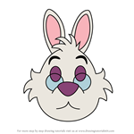 How to Draw White Rabbit from Disney Emoji Blitz