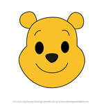 How to Draw Winnie the Pooh from Disney Emoji Blitz