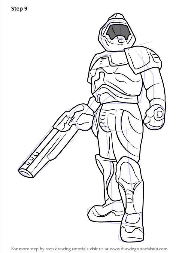 Learn How to Draw Doomguy (Doom) Step by Step : Drawing ... - 596 x 842 png 95kB