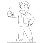 How to Draw Vault Boy from Fallout