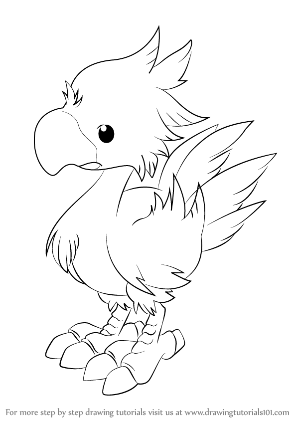 Learn How to Draw Chocobo from Final Fantasy (Final Fantasy) Step by