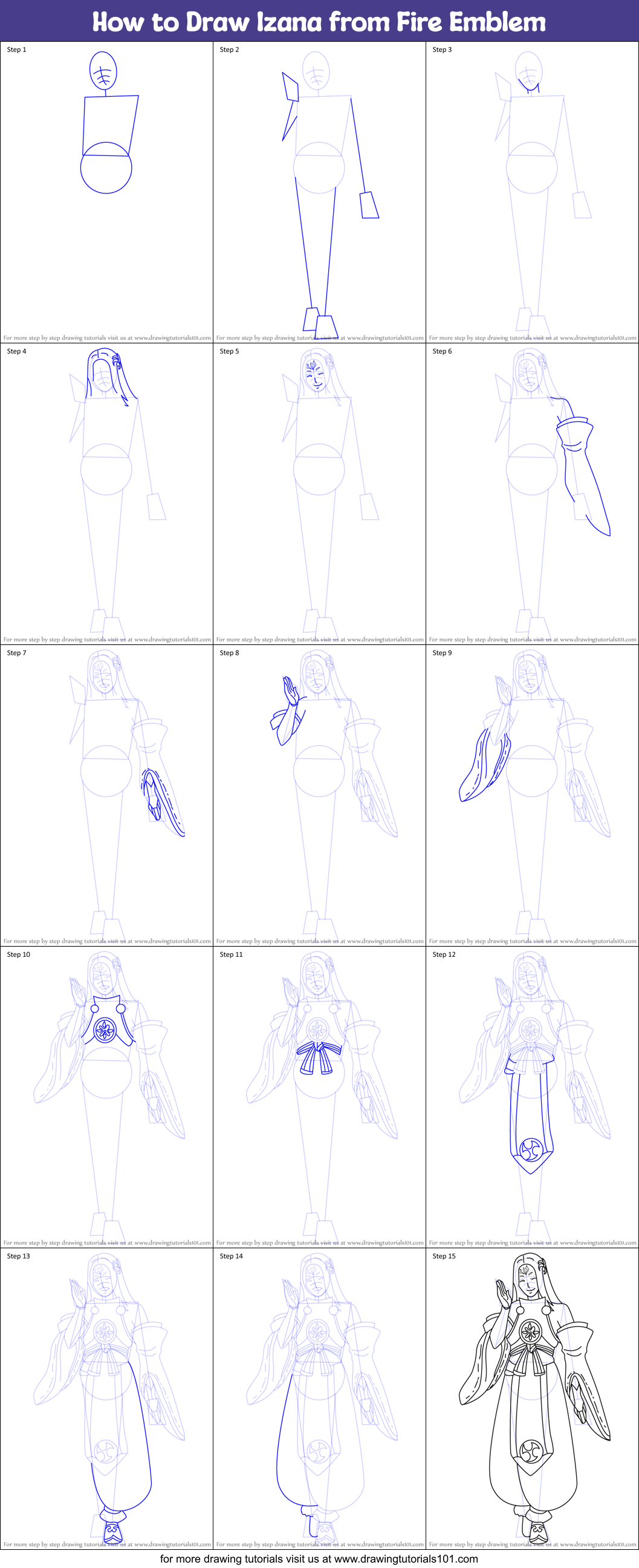 How to Draw Izana from Fire Emblem Printable Step by Step
