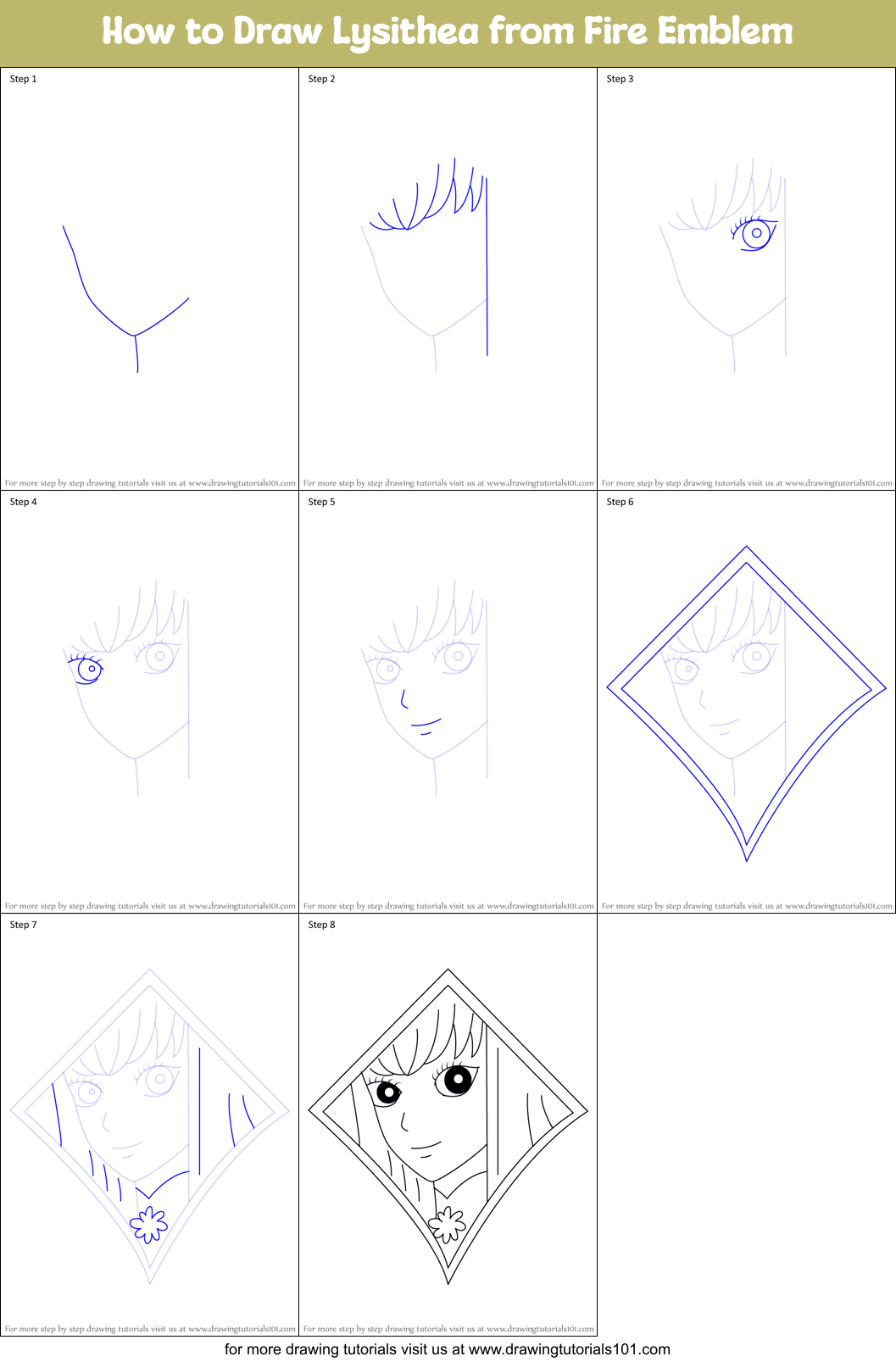 How to Draw Lysithea from Fire Emblem Printable Step by Step