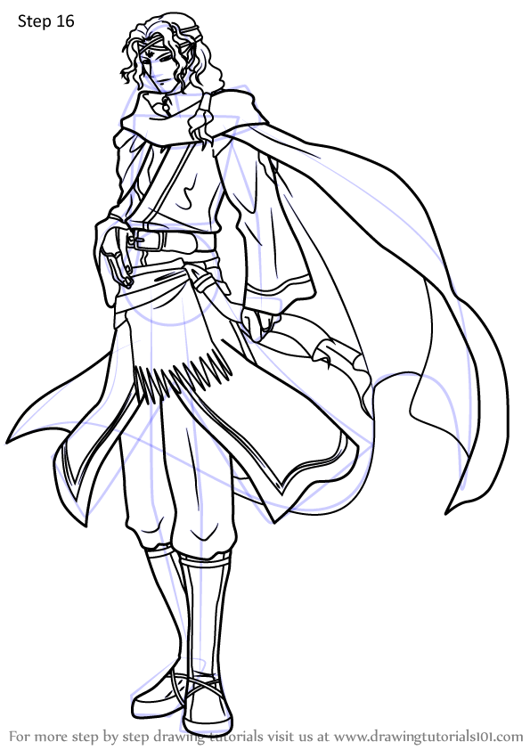 How to Draw Nasir from Fire Emblem (Fire Emblem) Step