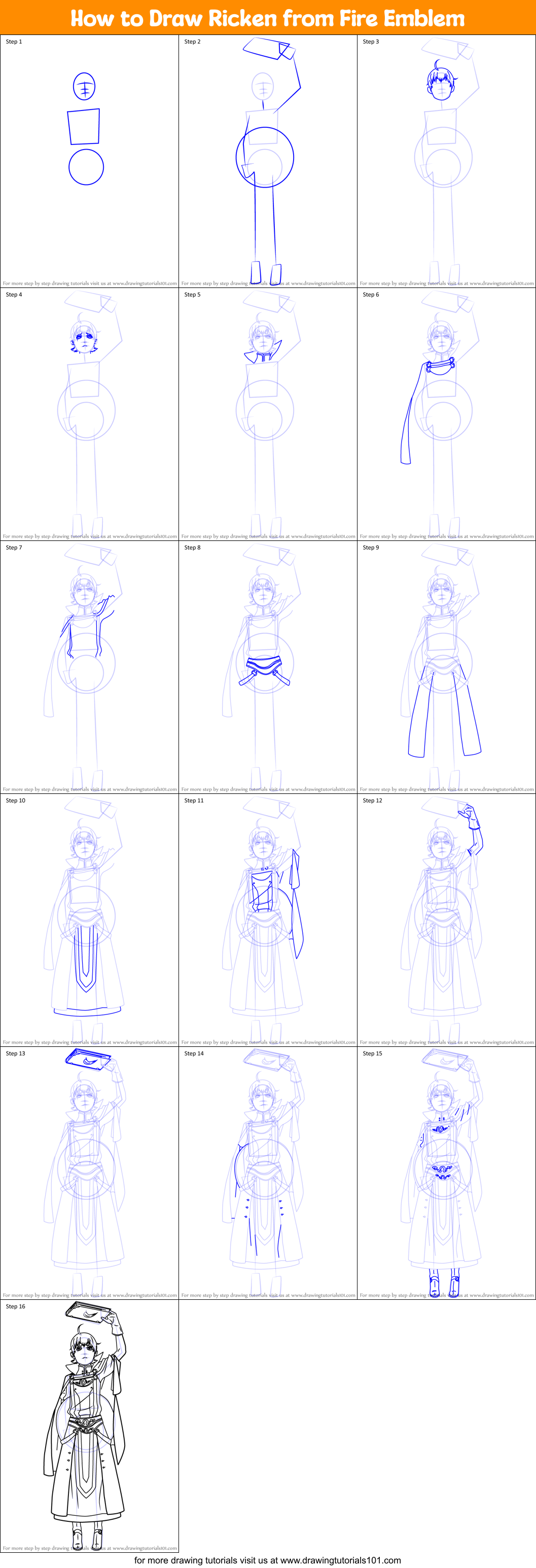 How to Draw Ricken from Fire Emblem Printable Step by Step