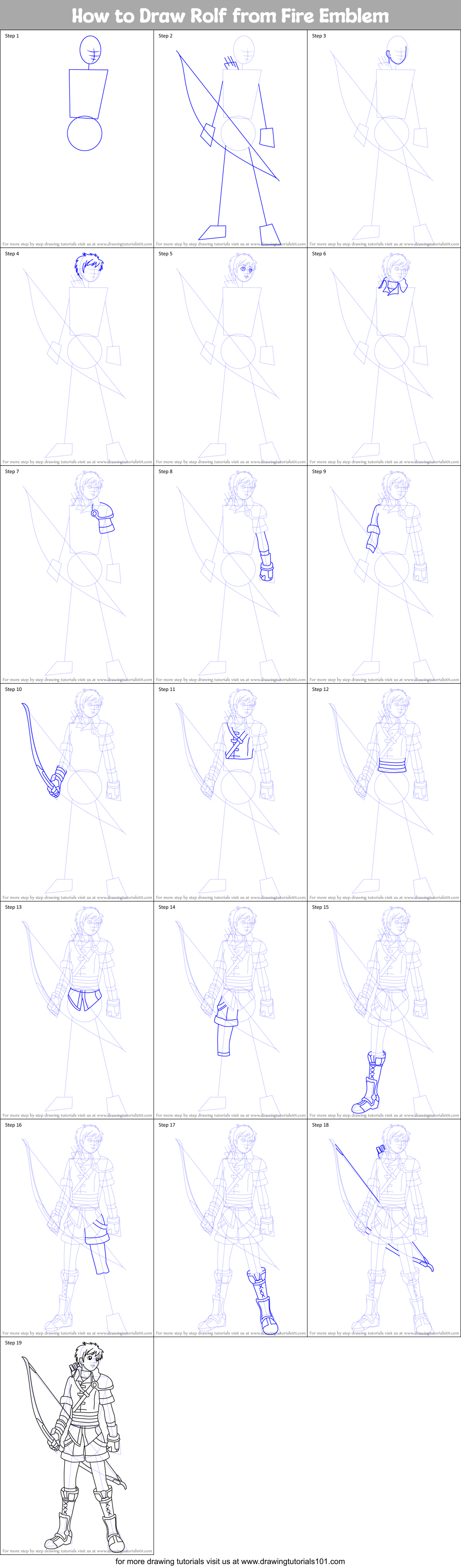 How to Draw Rolf from Fire Emblem Printable Step by Step