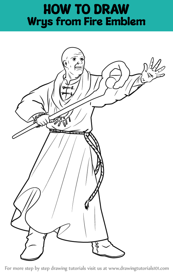 How to Draw Wrys from Fire Emblem (Fire Emblem) Step